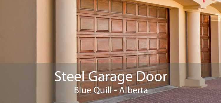 Steel Garage Door Blue Quill - Alberta