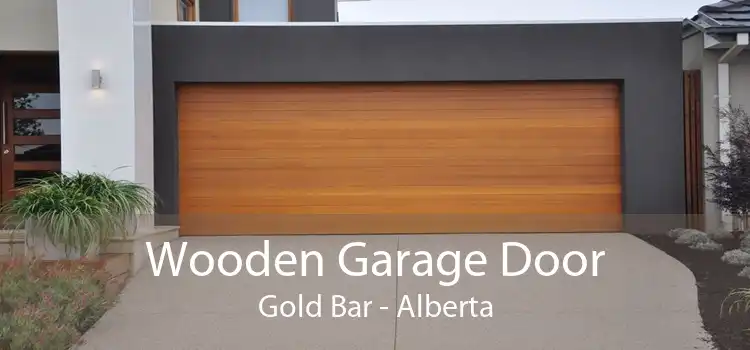 Wooden Garage Door Gold Bar - Alberta