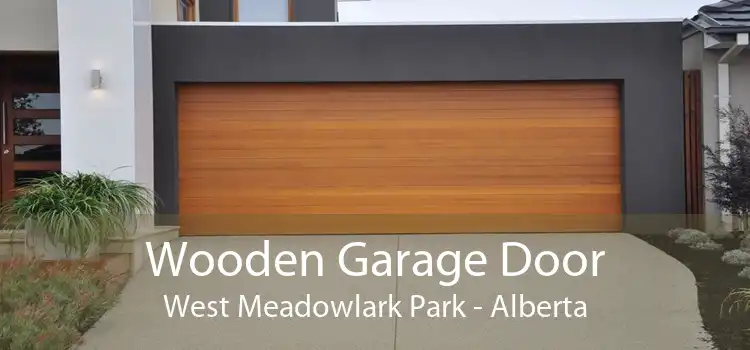 Wooden Garage Door West Meadowlark Park - Alberta